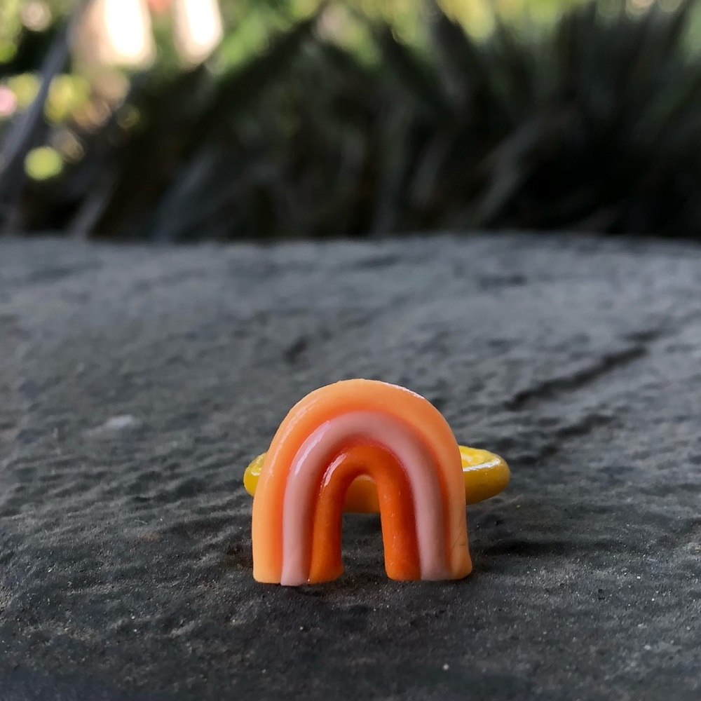 rainbow chunky ring